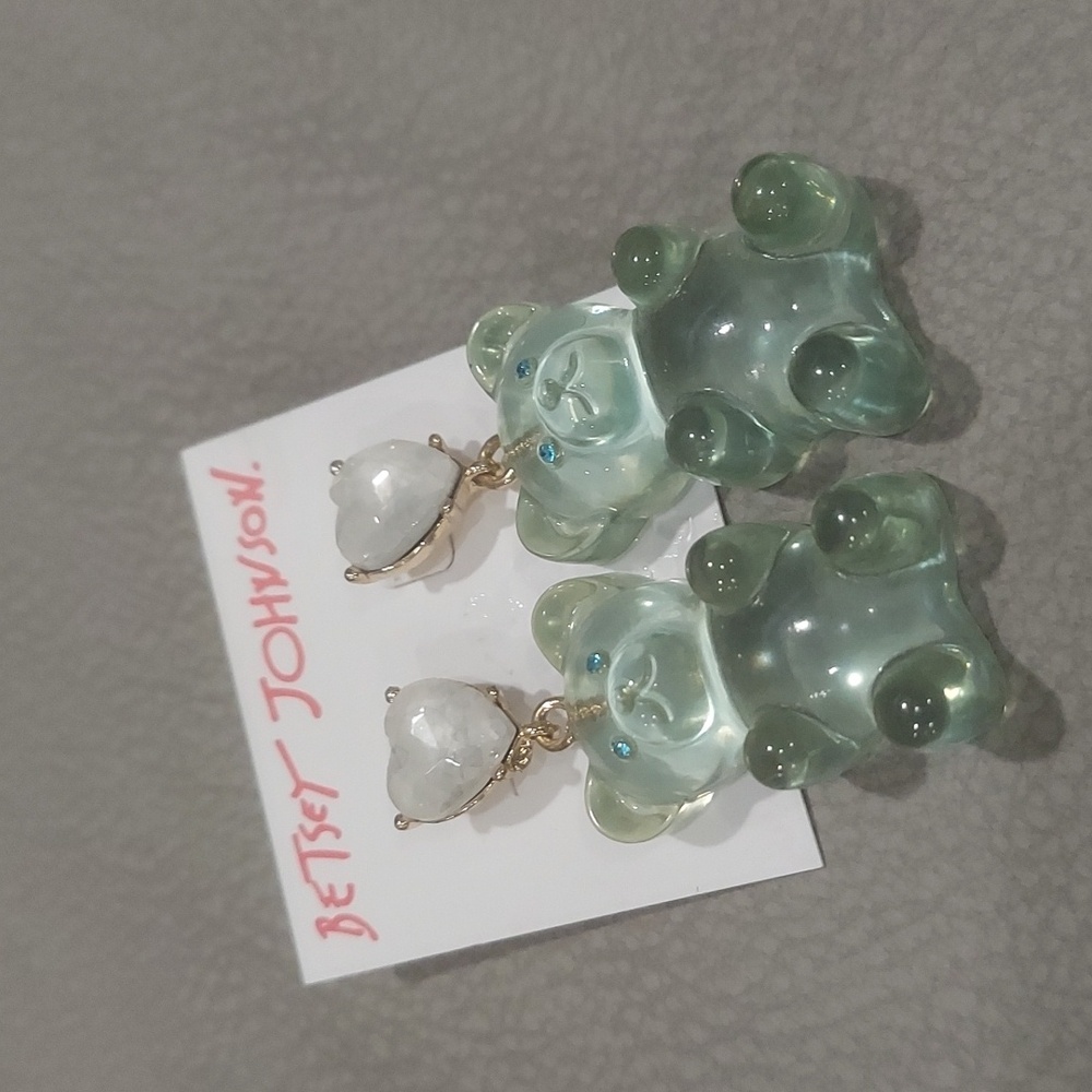 Betsey Johnson TEDDY BEAR EARRINGS